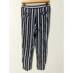 Waverly Grey Striped Pants Women's Size S Black White Drawstring Casual Photo 3