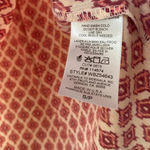 Pleione  Blouse in Geometric Print Pink Maroon and Peachy Orange Tank‎ Dressy Top Photo 3