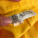 Isassi 2 piece pants suit, yellow, linen blend, USA, Vintage, size 10, large Yellow Photo 10
