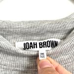 Joah Brown  Oversized Ribbed Knit Long Sleeve Top One Size Gray Slouchy Crop Photo 2