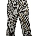 Chicos So Slimming Crop Pant Size 0.5 / 6 Graphic Animal Print Brown Photo 0