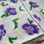 Ganni Vintage Italian silk Floral Purple and Green Skirt size 36/ XS Photo 6