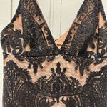 Free People Gorgeous!  Night Shimmers Mini Dress Black lace sequins 4 small Photo 6