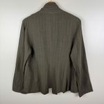 Eileen Fisher  Linen Blend Open Front Drape Cardigan Jacket‎ Size S Olive Green Photo 4