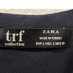 ZARA  Navy Blue White Polka Dots Short Sleeve V-Neck Mini Dress Photo 1