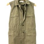 Madewell | S | Army Green Oversized Cinch Waist Sleeveless Utility Cargo Vest Photo 0
