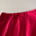 Betsey Johnson Hot Pink Dress with Lace Hook Front Corset Puff Sleeves MIDI XL Photo 3