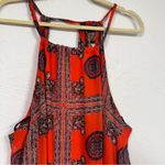 Lulus Red Halter Mini Dress Womens L Beachy Festival Summer Casual Strappy Boho Size L Photo 2