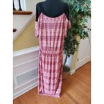 Emma & Michelle Emma & Michele 3X Maxi Dress Casual Stretch Chevron Multicolor Keyhole Photo 4