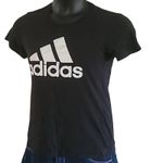 Adidas Women's Black Logo Graphic T-Shirt – Size Small Petite Photo 4