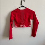 AYBL  Red Long Sleeve Crop Top small Photo 1