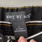 Elegant Striped Men's Dress Pants Black Size L Photo 4