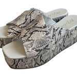 Matisse Holden Snakeskin Leather Platform Shoe Sandal Chunky‎ Sz 9 Anthropologie Tan Photo 0