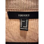 Forever 21 Soze M Womens Corduroy Ivory Crop Frayed Jacket Long Sleeve Photo 1