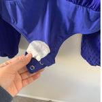 EXPRESS Satin Jacquard Tie Front Thong Bodysuit Photo 7