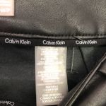 Calvin Klein Womens Pants 6P Black Leather Straight Fit Mid Rise Pocket NWT Photo 3