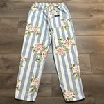 RVCA  Scrunchie High Waisted Tousers Floral Print Ankle Jeans Size Medium‎ Photo 4