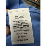 Talbots  V-NECK POINTELLE GIRLFRIEND CARDIGAN Blue Mature Career Office Sz L Photo 3