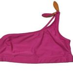 Old Navy  bikini swim top - one shoulder - pink & orange. Large Photo 0