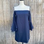 Amanda Uprichard  Arabelle Dress with  Off-the-Shoulder Bell-Sleeve Navy blue Photo 2
