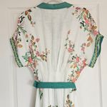 Saloni Riya B Dress in Zinnia River US 2 / UK 6 NEW Green Belted White Photo 10
