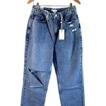 Good American '90s Duster Straight Leg Jeans In Blue950 6/28 NWT Photo 4