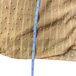 Plus size blouse 3XL mustard color lined textured short sleeve Gold Photo 7