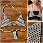 Urban Outfitters White Pearl Bra Top Plunging Bralette Layering Jewelry Large Photo 1