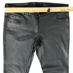 Joseph  Black Lambskin Leather Low Rise Evie Zip Ankle Skinny Pants Size 40 / 8 Photo 6