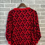 Vintage Knit Sweater Red and Black Crew Neck Size undefined Photo 3