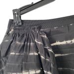 Oscar de la Renta  Black Cream Tie Dye Silk Skirt size 8 A-Line Photo 2