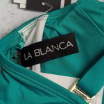 La Blanca Emerald Green Island Goddess Underwire Twist Front Bra Top Size 4 New Photo 4