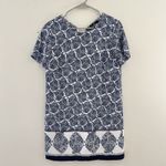 Lulus ‎ Taj Mahal Tour Blue Paisley Open Back Shift Dress SMALL Photo 6