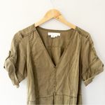 Anthropologie  Pilcro And The LetterPress Army Green Shirt Dress Size Medium Photo 6