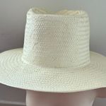 Woven Beige Tan Wide Brim Summer Fedora Hat, one size Photo 0