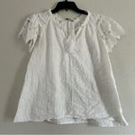 Hayden π¦ Los Angeles White Cream Ruffle Lace Eyelet Sleeve Blouse Boho Large Photo 0