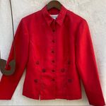 Vintage Dressbarn Red Polyester‎ Jacket Black Size 8 Photo 1