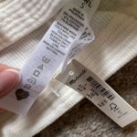 Madewell White Waffle Textured V-Neck Cropped Short Sleeve Top Small NWT Photo 4