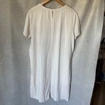 Eileen Fisher  Linen Shirt Dress sz Large Cream Striped Natural Organic Lagenlook Photo 1
