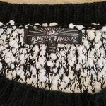 Almost Famous M Black White Nubby Hi Low Sweater Photo 3