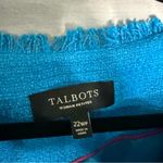 Talbots Woman Blue Fish Embroidered Embellished Open Jacket Plus size Petite 22W Photo 3