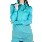 Neon Buddha Teal Green Cowlneck Tunic Hoodie Size XS Photo 1