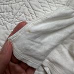 We The Free  Small Ivory Off The Shoulder Crop Top Ruffle Button Linen Photo 6