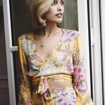 Gypsy Spell & The  Blue Skies Wrap Top in Sunflower Photo 2
