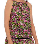 Crown & Ivy  Floral Ditzy Sleeveless Swiss Dot Top Photo 0