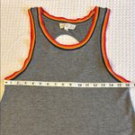 Pink Rose Size M Gray Sleeveless Tank Dress with Vibrant Rainbow Trim Photo 11
