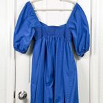 Petal and Pup  Lionel Puff Sleeve Mini Dress Women’s L Blue Cotton Smocked Photo 5