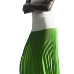 COS  Kelly Green Pleated Skirt 12 Photo 0
