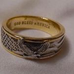 God Bless America Ring Gold Size 9 Photo 0