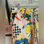 Maeve  Straight-Leg Pull on Silk Pants Multicolor Photo 5